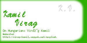 kamil virag business card